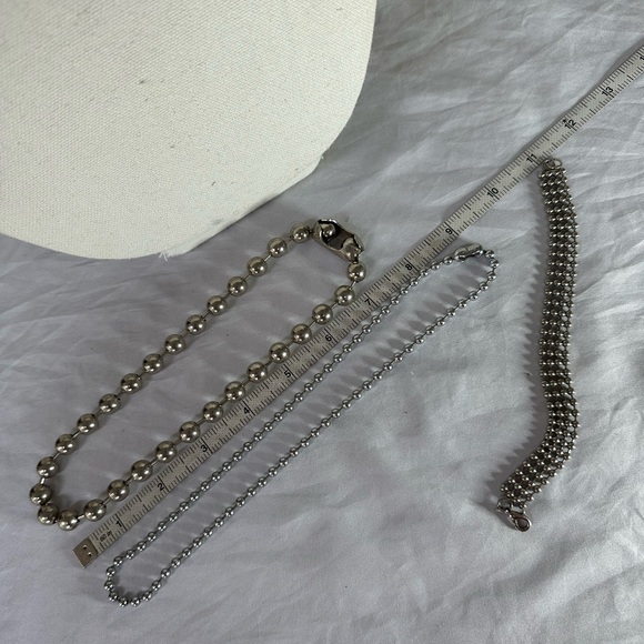 Vintage plumbers chain necklaces and bracelet - Picture 4 of 7